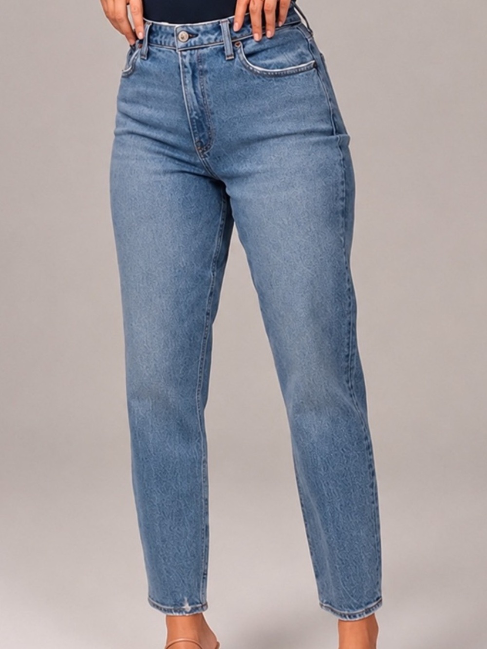 Abercrombie Classic High-Rise Light Blue Mom Jeans
